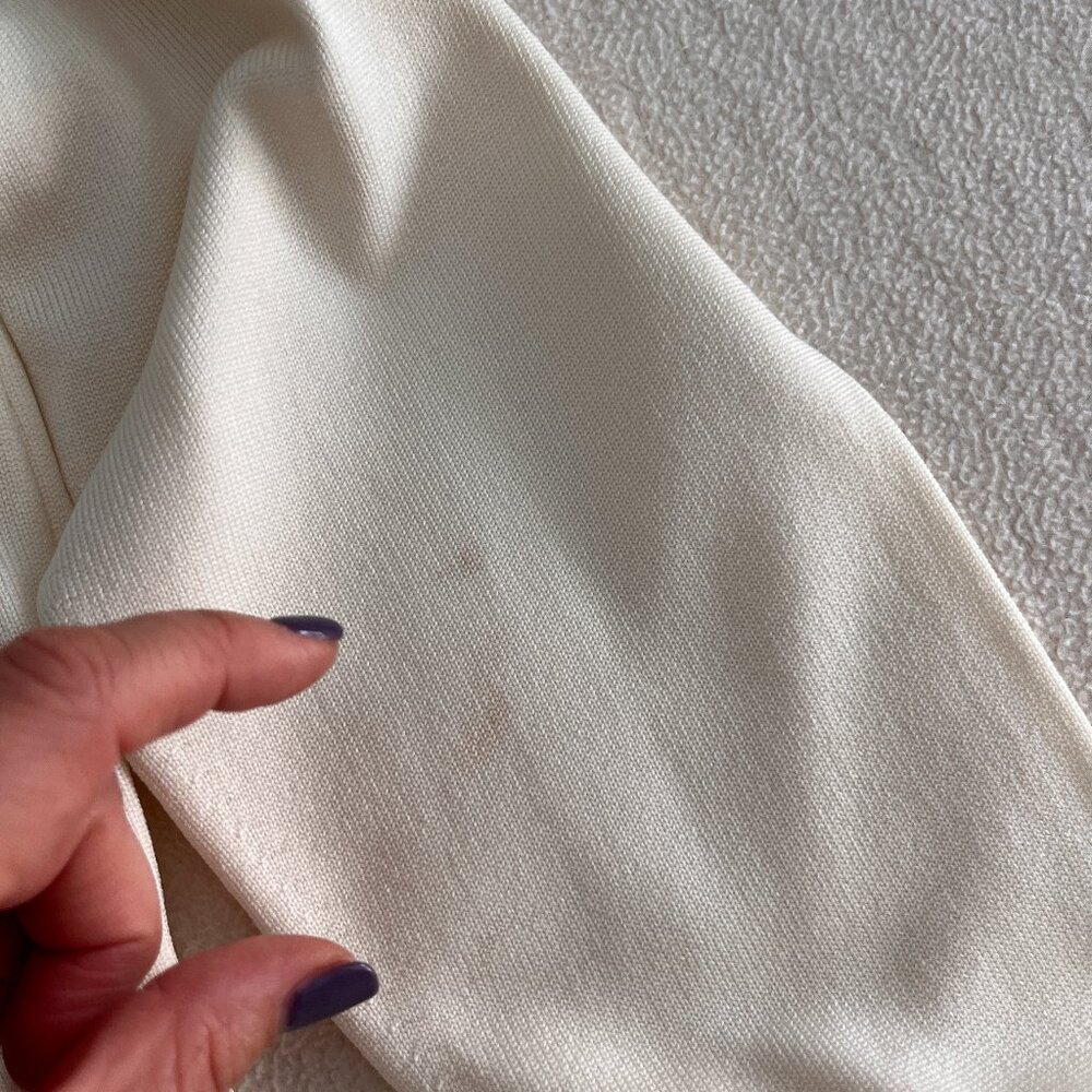 Vintage Givenchy Sport Sweater Cardigan - Cream Sz 38 - Picture 4 of 5